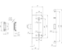 Защелка врезная magnet m96wc 50 sn мат никель new plate