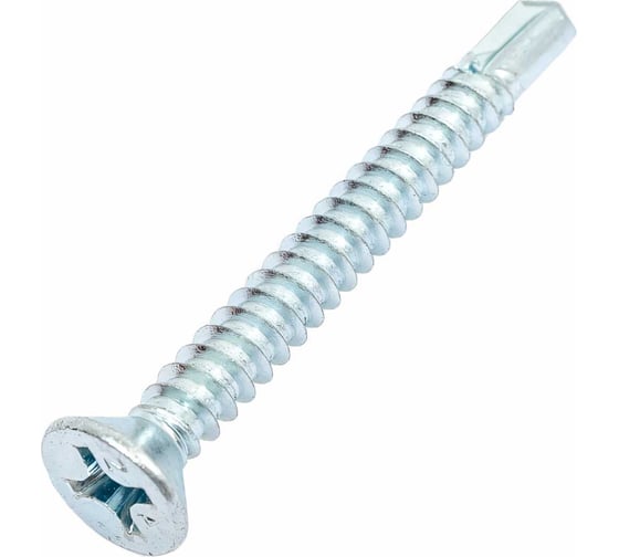 Саморез ZAMETAL 5,5х50 со сверлом и потайной головкой, DIN 7504Р, оц., 200 шт ZA082471