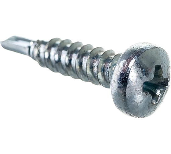 Саморез ZAMETAL 2,9х13 со сверлом и полусфер. головкой, DIN 7504N, оц., 200 шт ZA101371