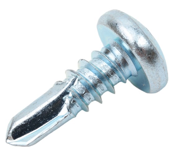 Саморез ZAMETAL 5,5х16 со сверлом и полусфер. головкой, DIN 7504N, оц., 500 шт ZA082013 1