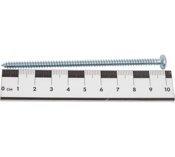 Саморез ZAMETAL 4,8 х100 с полукруг. гол., крест. шлиц, DIN 7981, оц., 250 шт ZA101647
