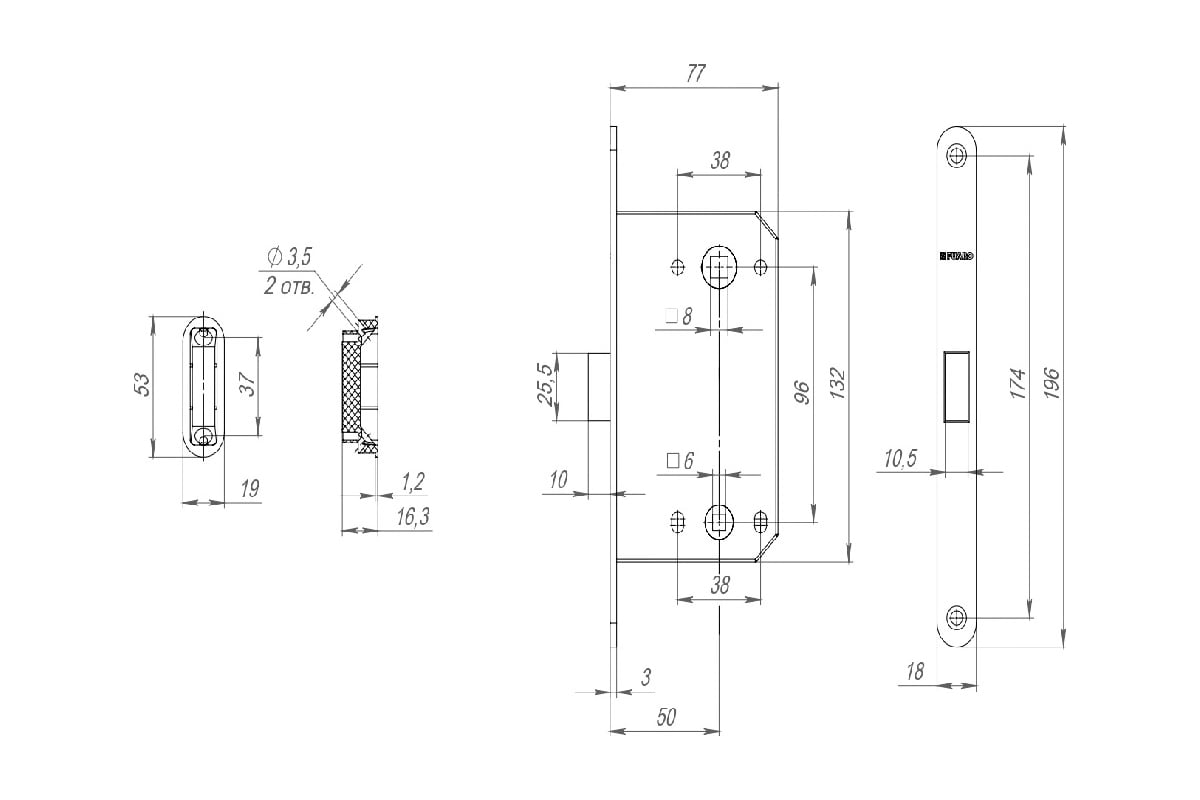 Защелка врезная fuaro magnet m96wc 50 wh 19 белый new plate