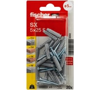 Дюбель fischer с шурупом 5x25 SX 20 шт. 90892