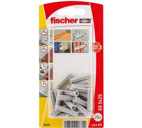 Дюбель fischer распорный 5x25 SX 25 шт. 90882