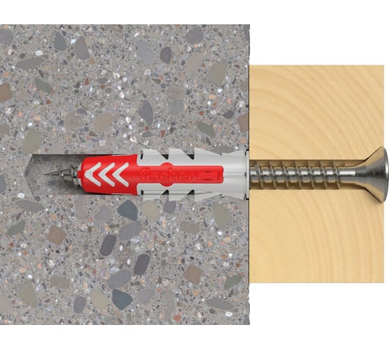 Дюбель fischer DuoPower 8x40 с нерж.шурупом 2 шт. 535487