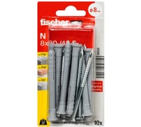 Дюбель-гвоздь fischer потайной 8x80 10 шт. 84335