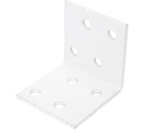 Перфорированный уголок ALBERTS оцинкованный, белый, 40x40x40 мм 330224 17247390