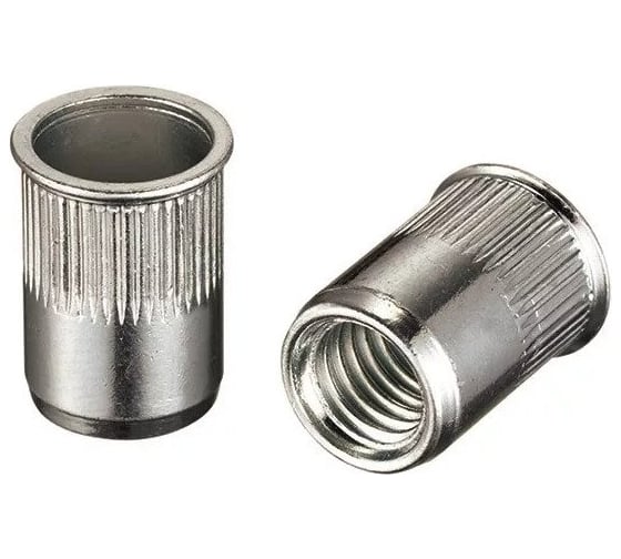 Заклепка-гайка ОПМ 110004 М6x17 zn, РИФ с умен. бортиком, 100 шт. УТ000067612 1