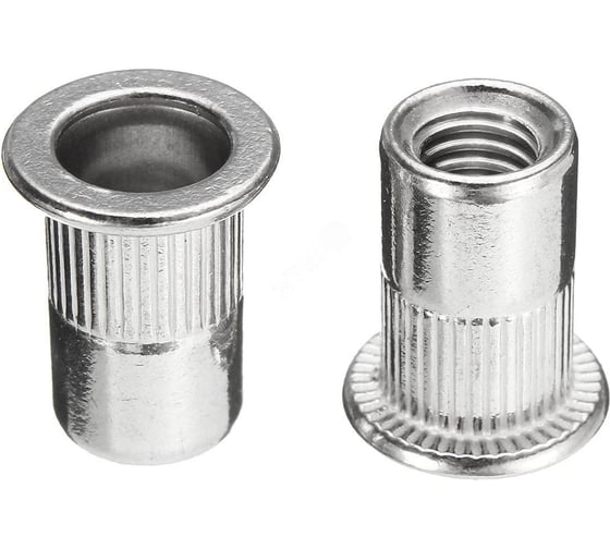 Заклепка-гайка ОПМ 110015 М4x10 zn, c цилиндр. бортиком РИФ, 1000 шт. УТ000013645 1