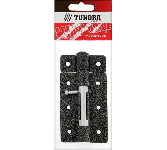 Дверная задвижка TUNDRA ЗД-08, покрытие полимер, цвет серебро, 1 шт. 5299320