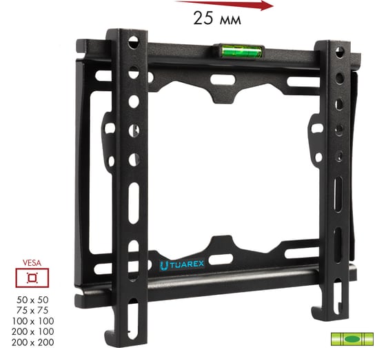 Кронштейн для LED/LCD телевизоров Tuarex OLIMP-115 black 40305