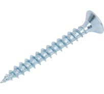 Саморез универсальный Квадра 3x25 белый, потайная голова, цинк, кop. 100 шт. 303025020100