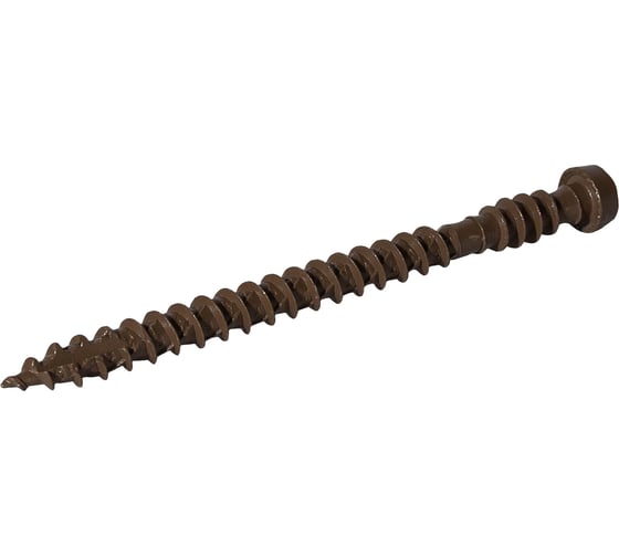Саморез для террасной доски HARDWEX ТМ HWX-GD-SP-5.0 х 70 мм, H3T20, BROWN E-COAT, 200 шт. 5190040934399