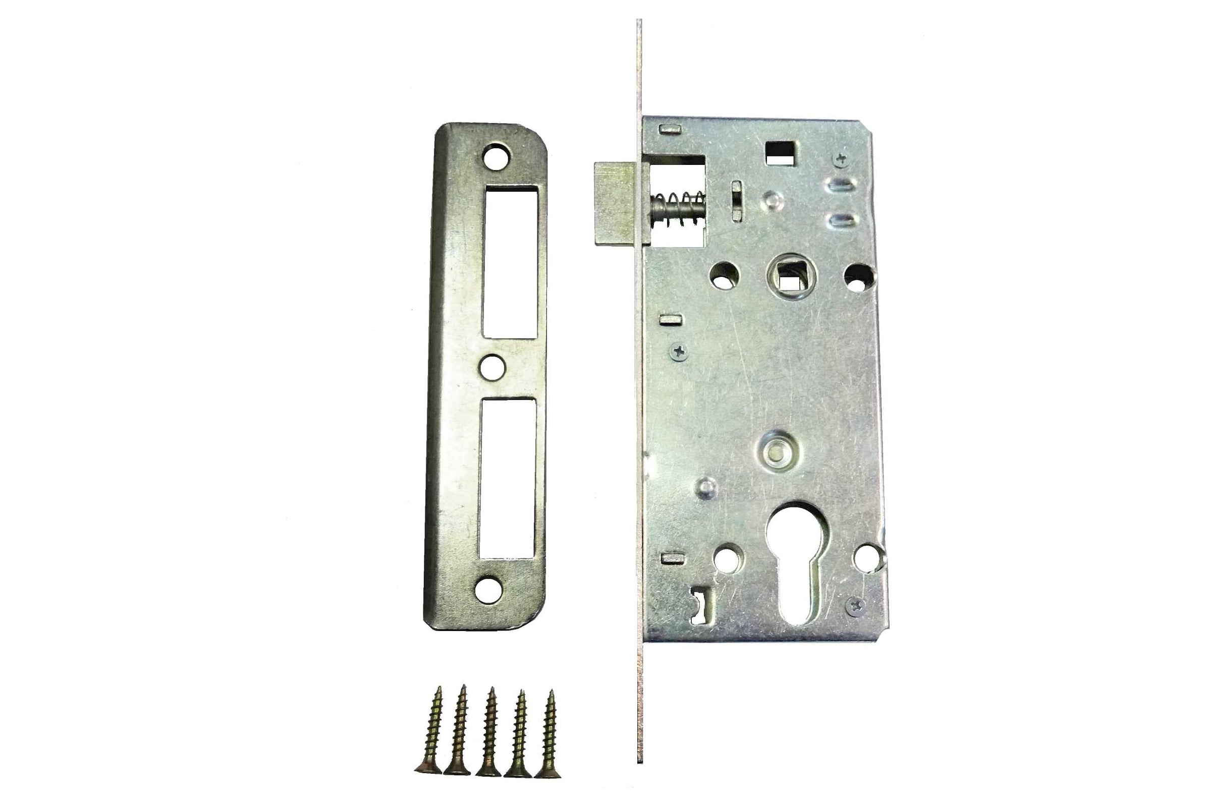 Замок врезной фалевый Левша ЗВ-4 мод.10406, с защелкой, цинк У4