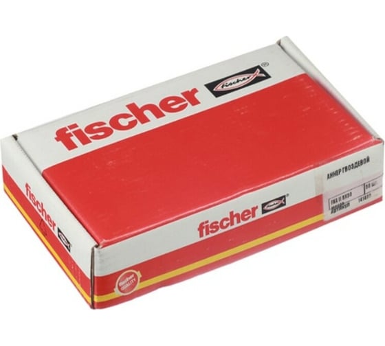 Гвоздевой анкер с резьбой и фланцевой гайкой Fischer FNA II 6х30 M6х41 50 шт. коробка 141403