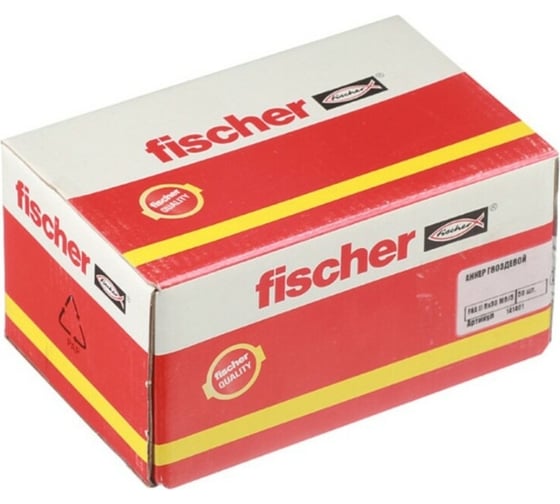 Гвоздевой анкер с резьбой и фланцевой гайкой Fischer FNA II 6х25 M6/5 50 шт. коробка 141400
