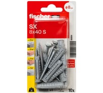 Дюбель с шурупом Fischer 8x40 SX 10шт. 90894