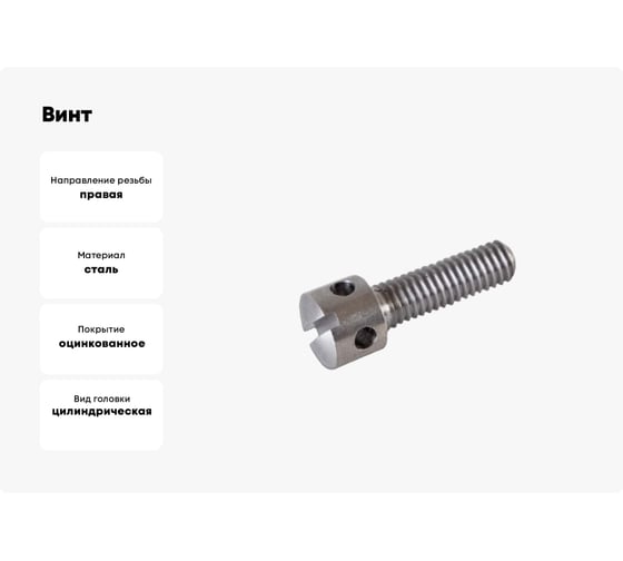 Винт ОПМ DIN 404 М3x6 мм, 5.8, zn, 100 шт. УТ000003756