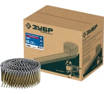 Барабанные гвозди ЗУБР CNW рифленые 65x2.8 мм, оцинкованные, 6000 шт 305383-65