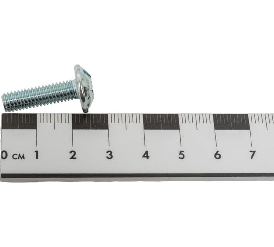 Винт ZAMETAL М6х22 с полусфер. гол. и прессш., DIN 967, оц., 200 шт ZA514349