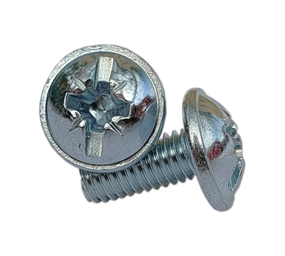 Винт ZAMETAL М4х10 с полусфер. гол. и прессш., DIN 967, оц., 1000 шт ZA514035