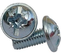 Винт ZAMETAL М6х50 с полусфер. гол. и прессш., DIN 967, оц., 200 шт ZA514400