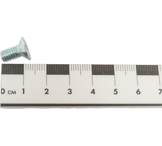 Винт ZAMETAL М6х12 потайн. гол., DIN 965, оц., 500 шт ZA513625