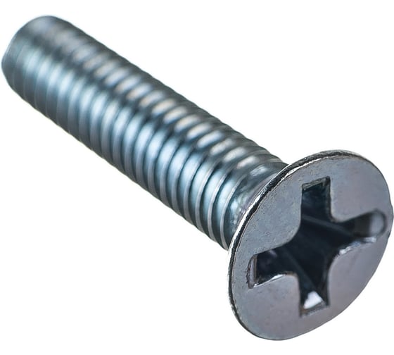 Винт ZAMETAL М4х18 потайн. гол., DIN 965, оц., 1000 шт ZA513410