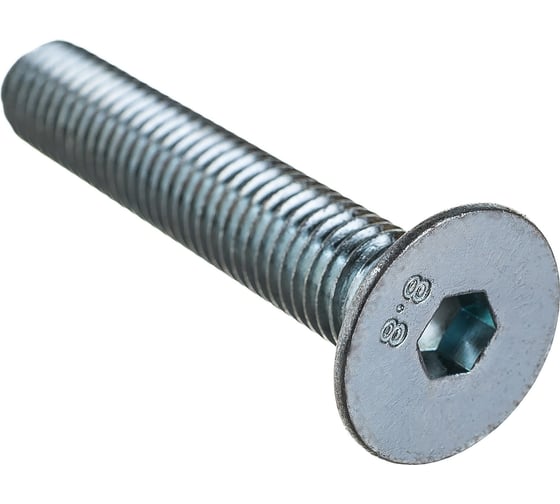Винт ZAMETAL М10х55 пр. 8.8, с пот. гол., в/ш, DIN 7991, оц., 100 шт ZA516176