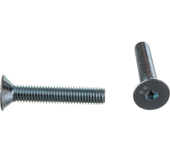 Винт ZAMETAL М10х55 пр. 8.8, с пот. гол., в/ш, DIN 7991, оц., 100 шт ZA516176