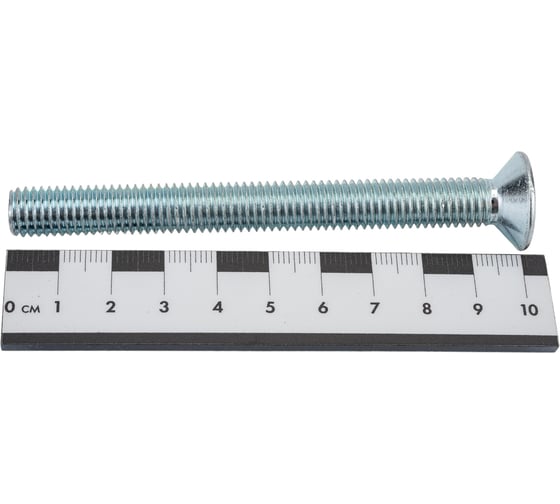 Винт ZAMETAL М10х100 пр. 8.8, с пот. гол., в/ш, DIN 7991, оц., 50 шт ZA516237