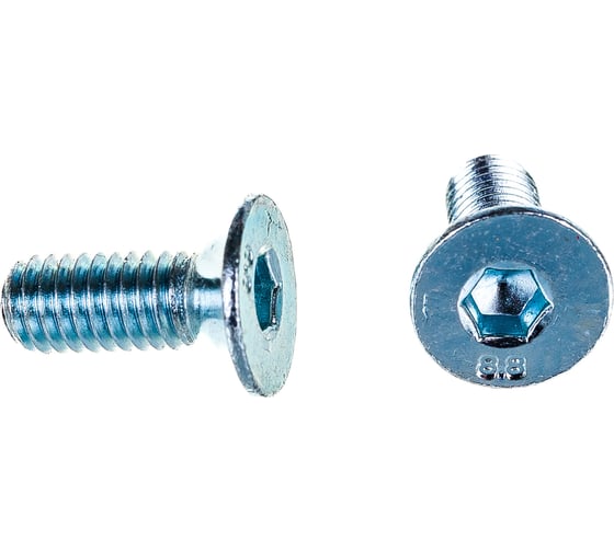 Винт ZAMETAL М6х16 пр. 8.8, с пот. гол., в/ш, DIN 7991, оц., 200 шт ZA515766 1