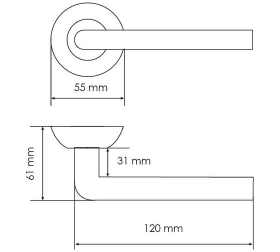 Дверная ручка MORELLI Колонна MH-03 SN/CP цвет белый никель/хром 9008247
