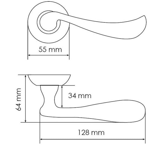 Дверная ручка MORELLI Giuseppe MH-22 COF цвет кофе 9010553