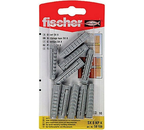 Распорный дюбель Fischer SX 8х40 50 шт пакет 127007