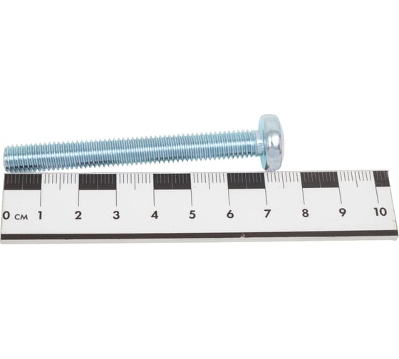 Винт ZAMETAL М8х70 полукруг. гол., DIN 7985, оц., 100 шт ZA513205