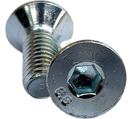 Винт ZAMETAL М12х45 пр. 8.8, с пот. гол., в/ш, DIN 7991, оц., 50 шт ZA516299