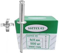 Заклепка лепестковая вытяжная SORREX алюм/сталь 4x14 OY (1000штук) ASD 01400 PE 1000