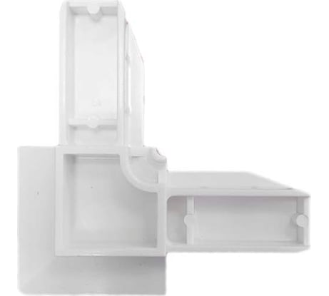 Соединительный уголок под профиль Метизик крыло, белый 4017.07