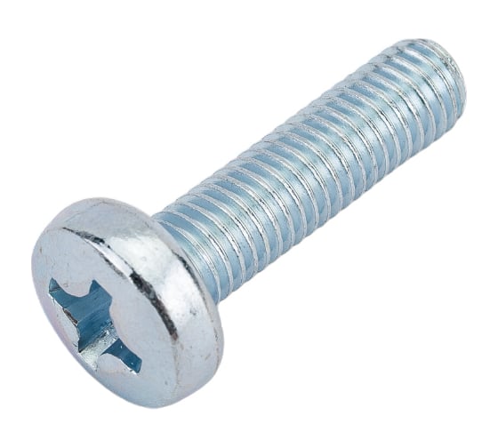 Винт ZAMETAL М8х30 полукруг. гол., DIN 7985, оц., 200 шт ZA513137