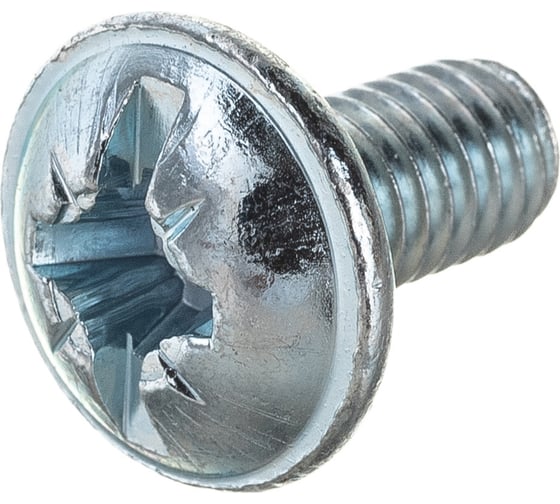 Винт ZAMETAL М6х12 с полусфер. гол. и прессш., DIN 967, оц., 500 шт ZA514295 1