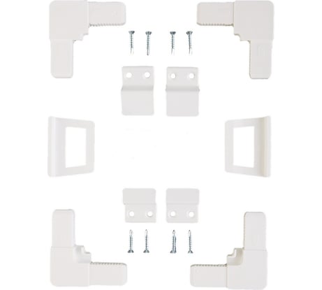 Набор для москитных сеток Метизик уголки, крепления, ручки , пластик, белый 6225.07