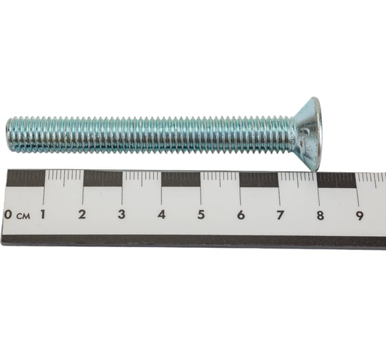 Винт ZAMETAL М10х80 пр. 8.8, с пот. гол., в/ш, DIN 7991, оц., 50 шт ZA516213