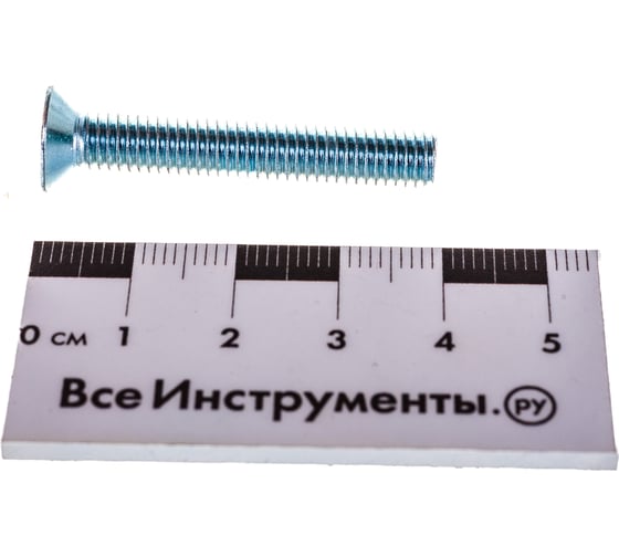 Винт ZAMETAL М6х40 потайн. гол., DIN 965, оц., 200 шт ZA513694