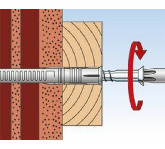 Универсальный фасадный дюбель с шурупом Fischer FUR 8 x 100 SS пакет 127128