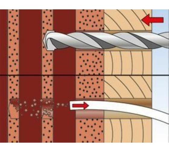 Универсальный фасадный дюбель с шурупом Fischer FUR 10 x 135 SS 4 шт блистер 132327