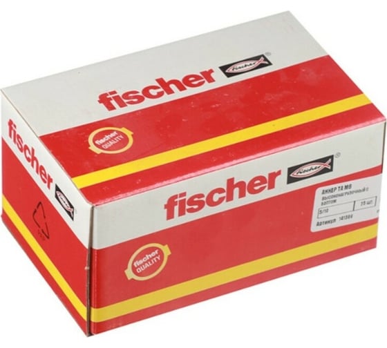 Высоконагрузочный анкер с болтом Fischer TA M6 S/10 25 шт коробка 141389