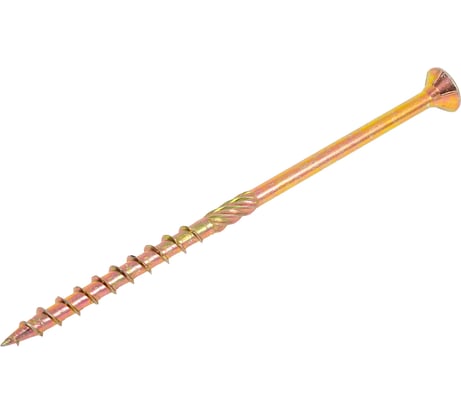 Саморез конструкционный самозенкующий Стройметиз 6x120 потай, Torx, желтый цинк, 50 шт. коробка U20241111007