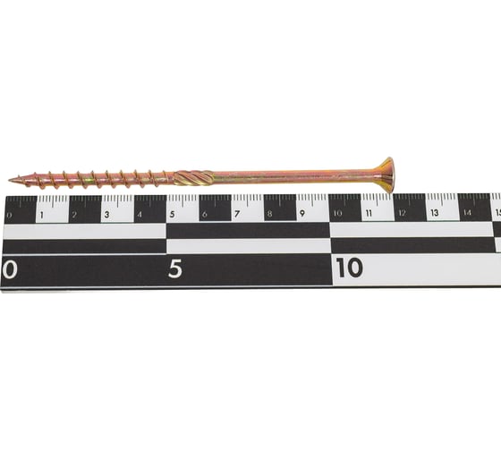 Саморез конструкционный самозенкующий Стройметиз 6x120 потай, Torx, желтый цинк, 50 шт. коробка U20241111007