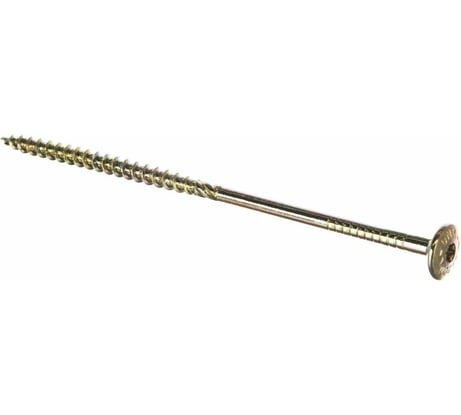 Саморез конструкционный универсальный Стройметиз 8x280, желтый, пресс-шайба, TX40, этикетка УТОРМ968274